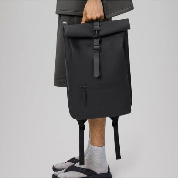 Rains Rolltop Rucksack Bag - Picture 2 of 7